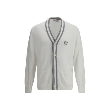 Brunello Cucinelli White Cotton Cardigan