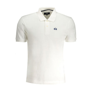 La Martina Bianco Cotton Mens Polo Shirt