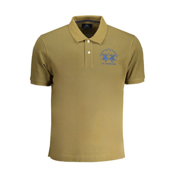 La Martina Verde Cotton Men Polo Shirt