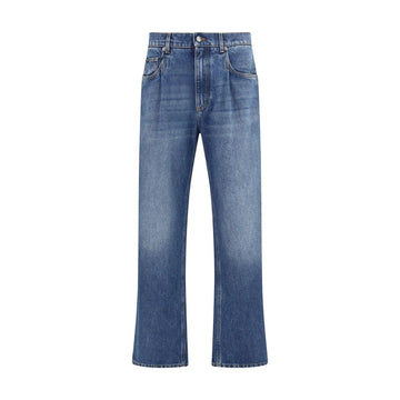 Dolce & Gabbana Blue Cotton Relaxed Fit Jeans
