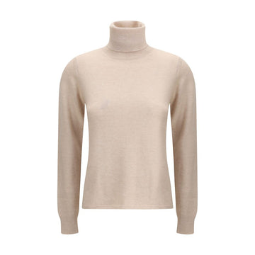 Max Mara Beige Wool Turtleneck