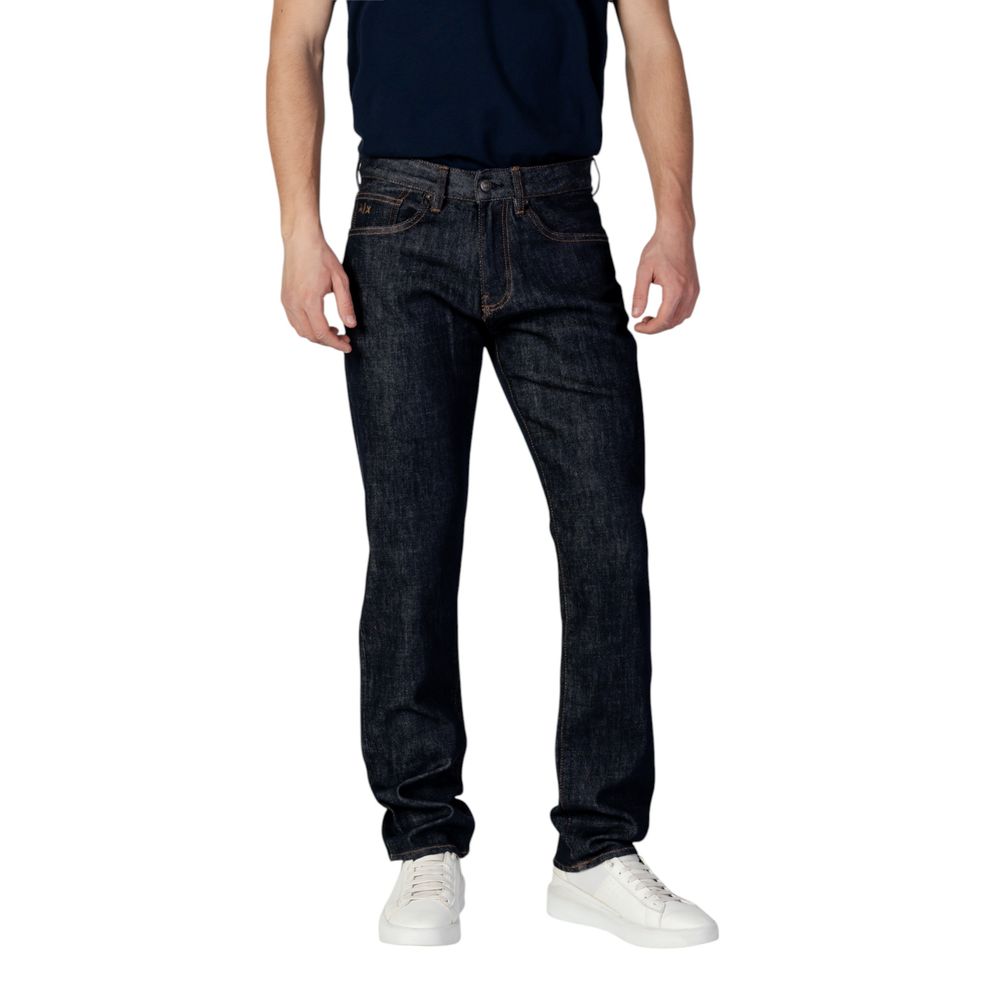 Armani Exchange Blue Polyester Skinny Jeans