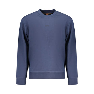 Hugo Boss Blue Cotton Men Sweater