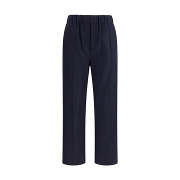 Max Mara Black Cotton Casual Pants