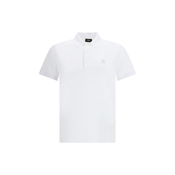 Fendi White Cotton Polo Shirt